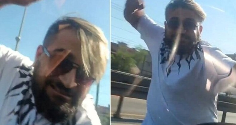 Hamile kadının aracına saldıran trafik magandası tutuklandı