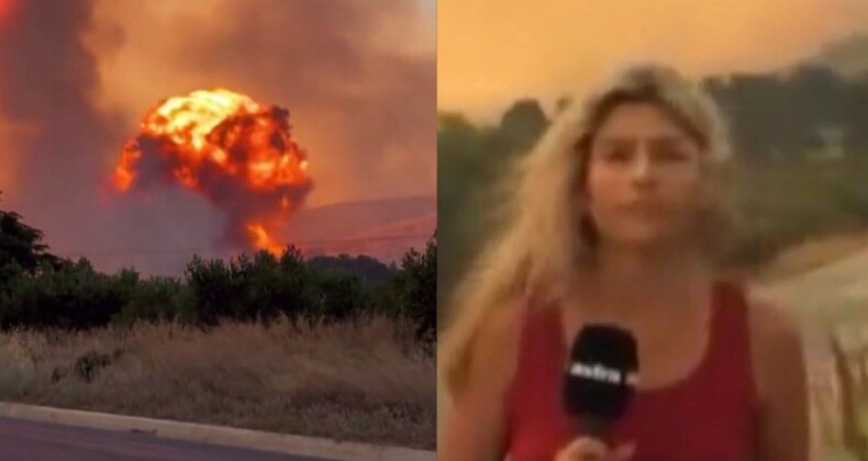 Muhabir patlamaya canlı yayında yakalandı