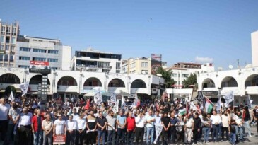 Mersin’de İsrail protestosu