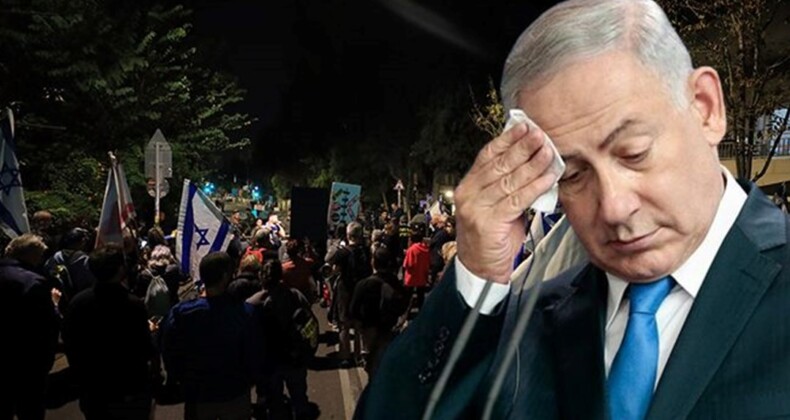 Netanyahu’ya konutunun önünde istifa çağrısı